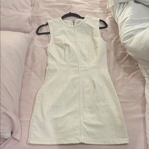 Abercrombie White Denim Sleeveless Dress